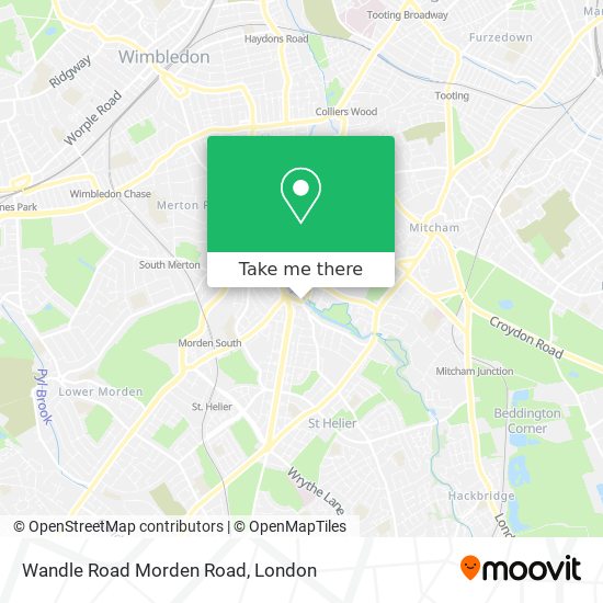 Wandle Road Morden Road map