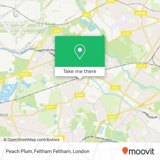 Peach Plum, Feltham Feltham map