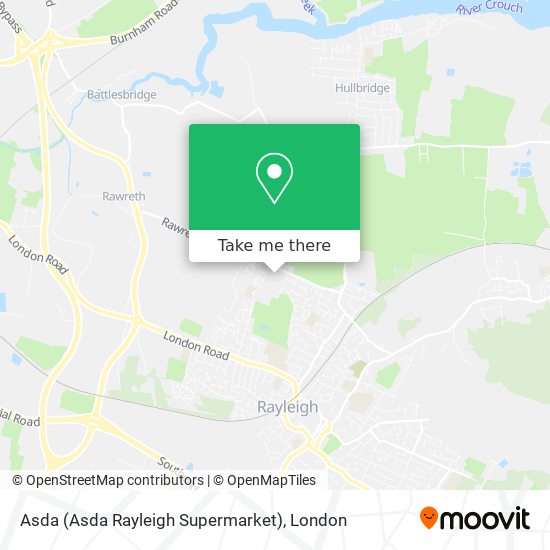 Asda (Asda Rayleigh Supermarket) map