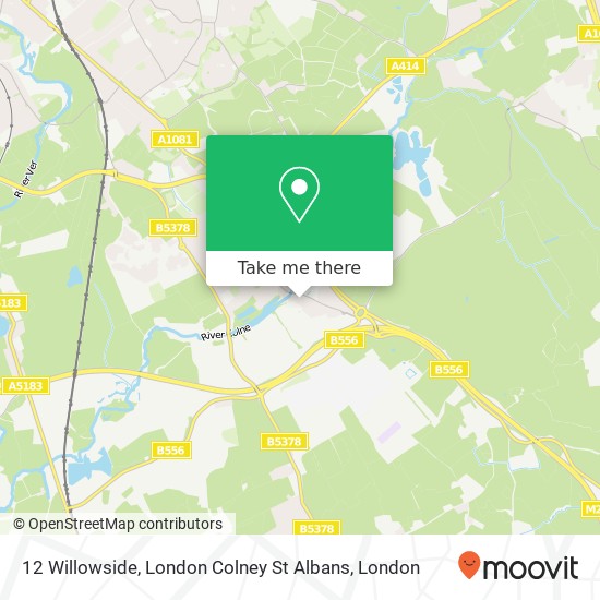 12 Willowside, London Colney St Albans map