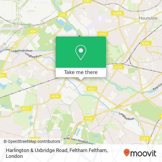 Harlington & Uxbridge Road, Feltham Feltham map