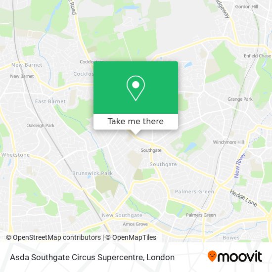 Asda Southgate Circus Supercentre map