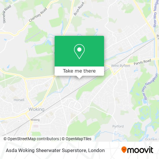 Asda Woking Sheerwater Superstore map