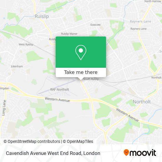 Cavendish Avenue West End Road map