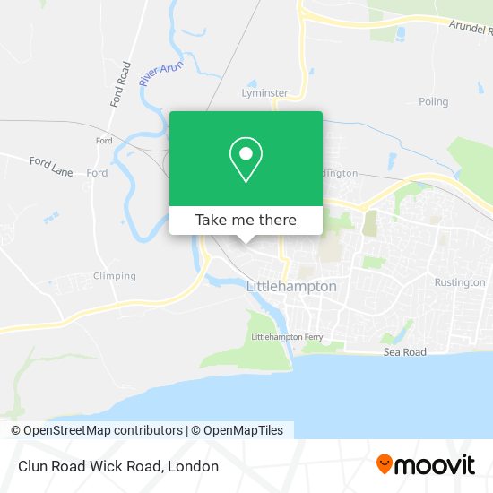Clun Road Wick Road map