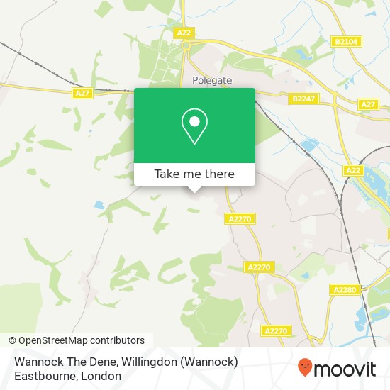 Wannock The Dene, Willingdon (Wannock) Eastbourne map