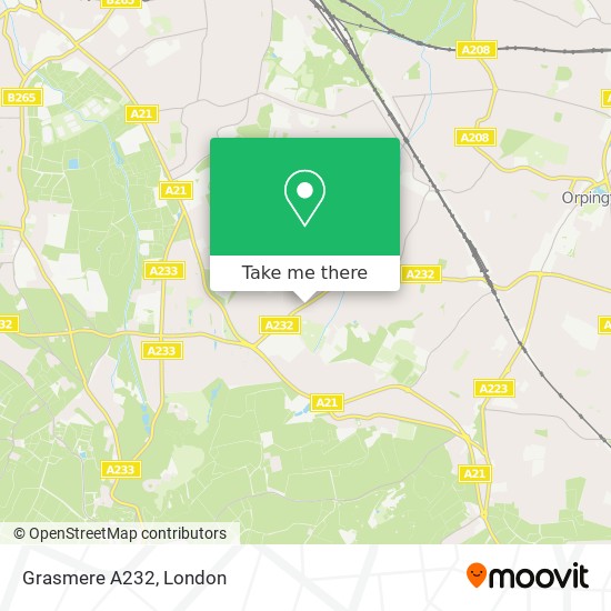 Grasmere A232 map