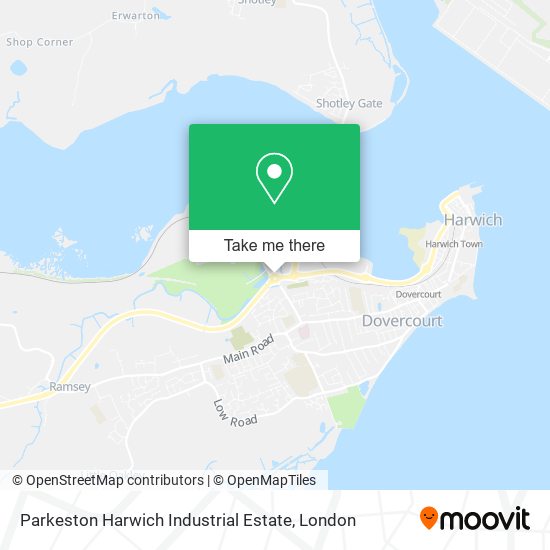 Parkeston Harwich Industrial Estate map
