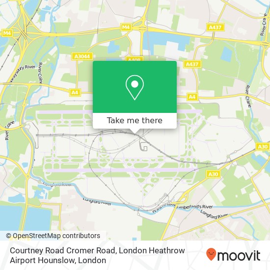 Courtney Road Cromer Road, London Heathrow Airport Hounslow map