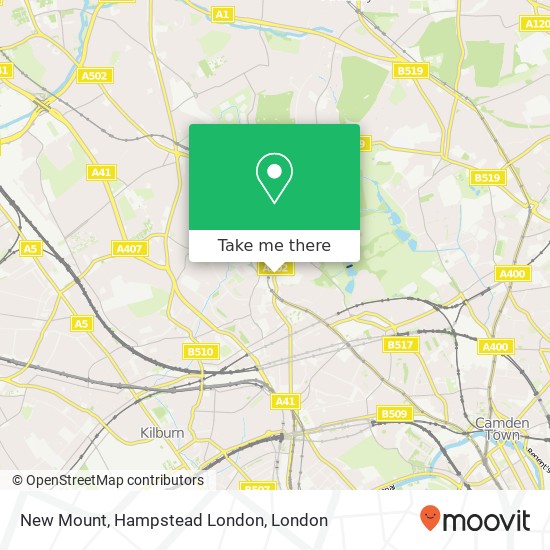 New Mount, Hampstead London map