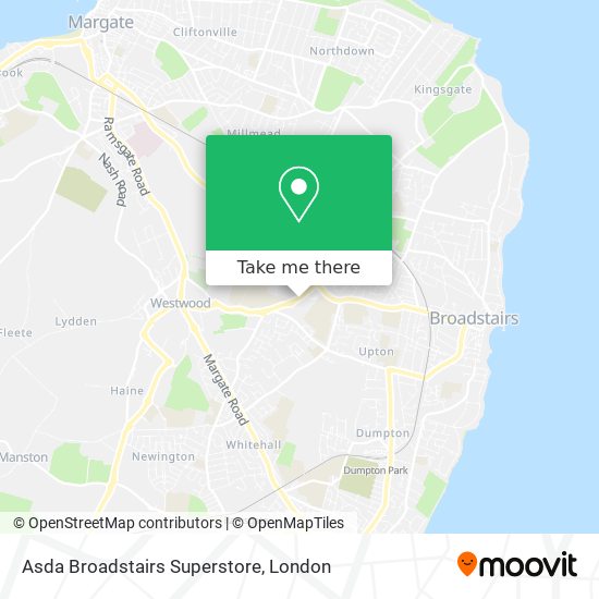 Asda Broadstairs Superstore map