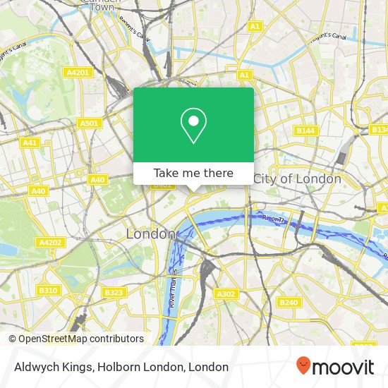 Aldwych Kings, Holborn London map
