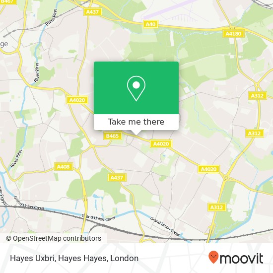 Hayes Uxbri, Hayes Hayes map