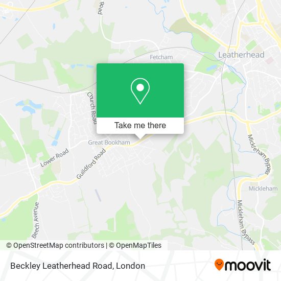 Beckley Leatherhead Road map