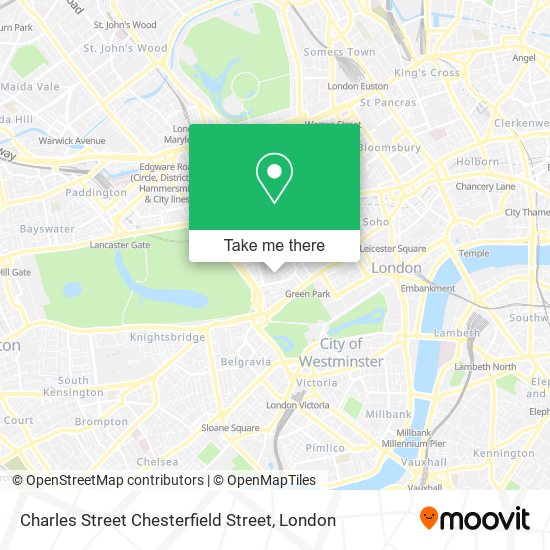 Charles Street Chesterfield Street map