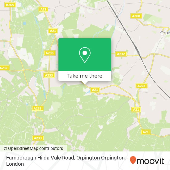 Farnborough Hilda Vale Road, Orpington Orpington map
