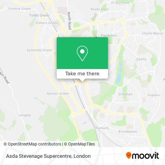 Asda Stevenage Supercentre map