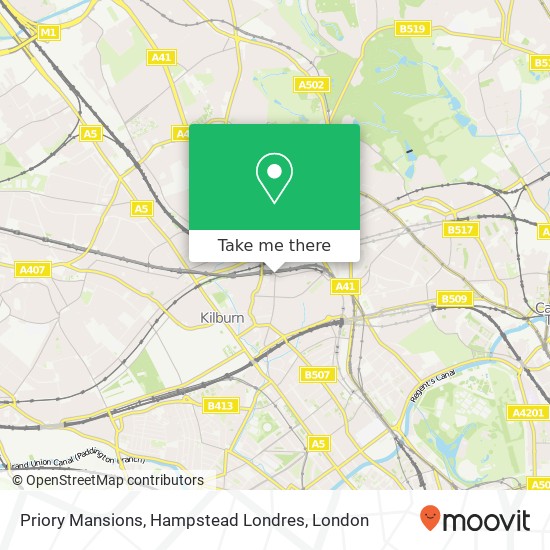 Priory Mansions, Hampstead Londres map