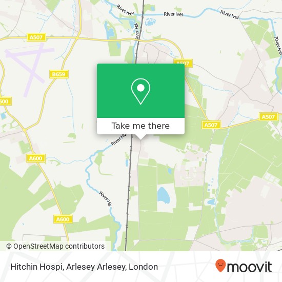 Hitchin Hospi, Arlesey Arlesey map