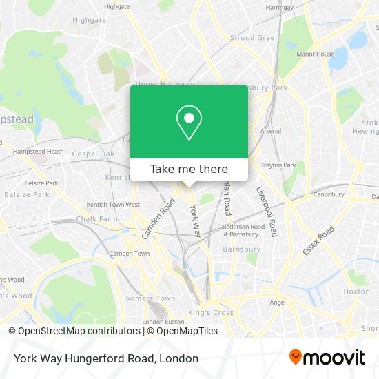York Way Hungerford Road map