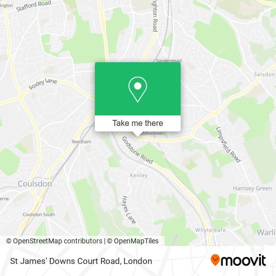 St James' Downs Court Road map