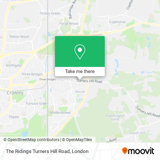 The Ridings Turners Hill Road map