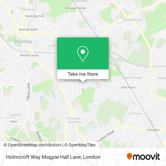 Holmcroft Way Magpie Hall Lane map