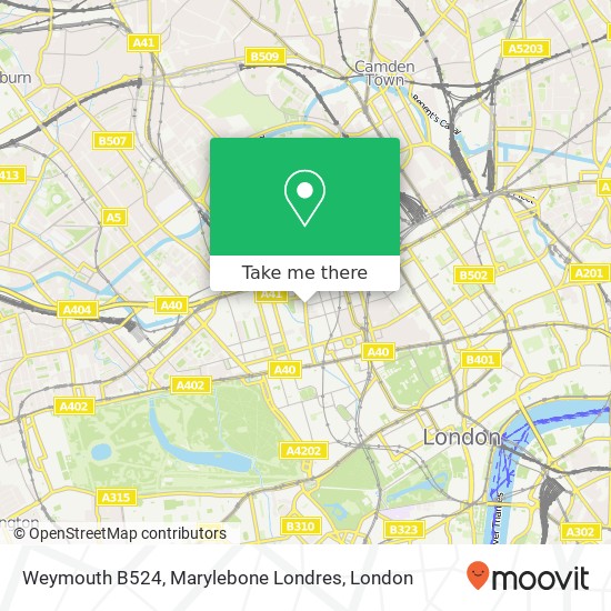 Weymouth B524, Marylebone Londres map