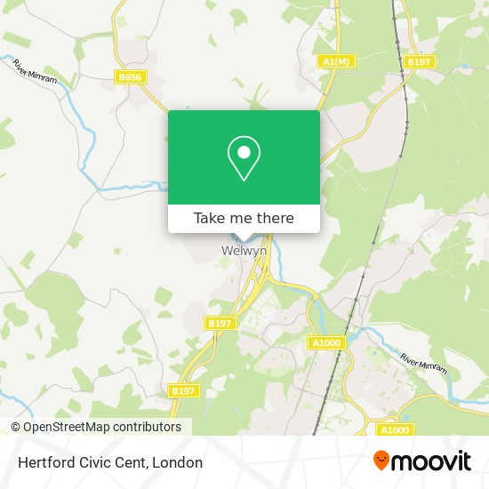 Hertford Civic Cent map