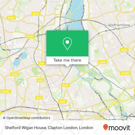 Shelford Wigan House, Clapton London map
