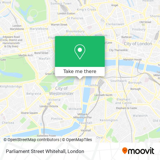 Parliament Street Whitehall map