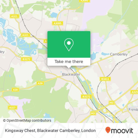 Kingsway Chest, Blackwater Camberley map