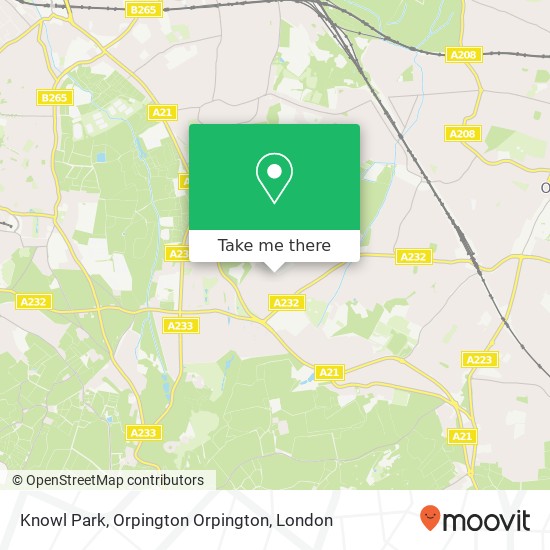 Knowl Park, Orpington Orpington map