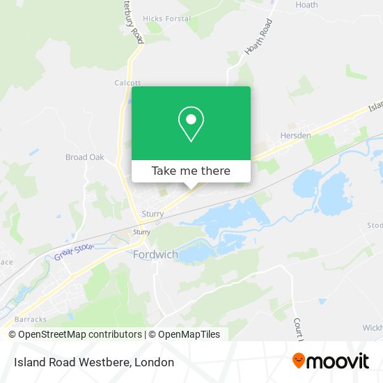 Island Road Westbere map