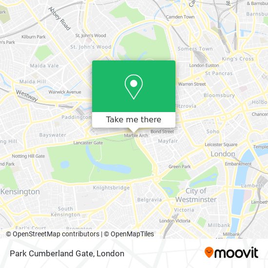 Park Cumberland Gate map