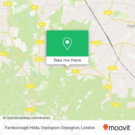 Farnborough Hilda, Orpington Orpington map