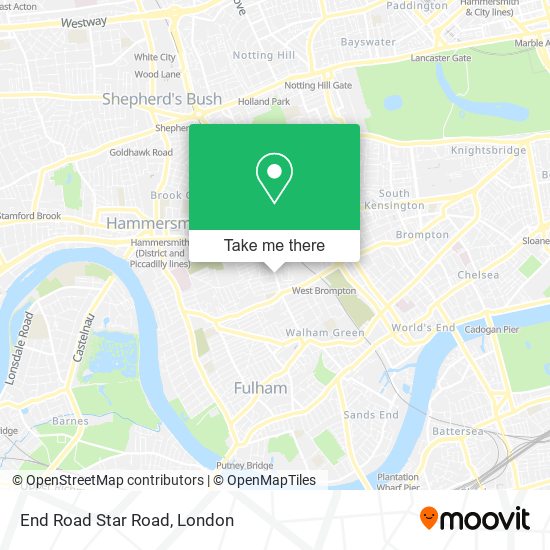 End Road Star Road map