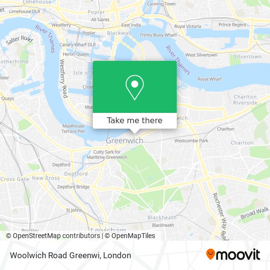 Woolwich Road Greenwi map
