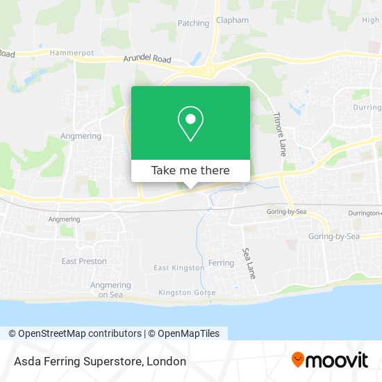 Asda Ferring Superstore map