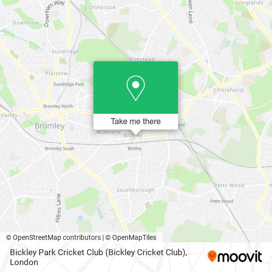 Bickley Park Cricket Club map