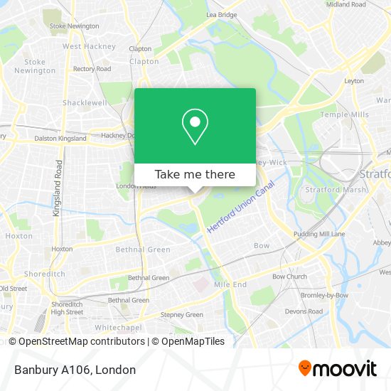 Banbury A106 map