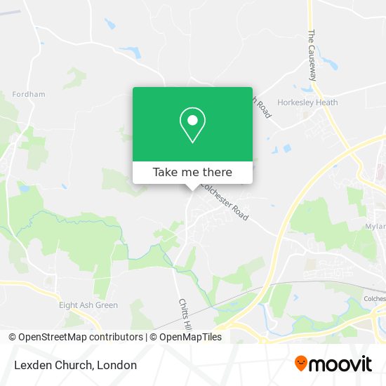 Lexden Church map