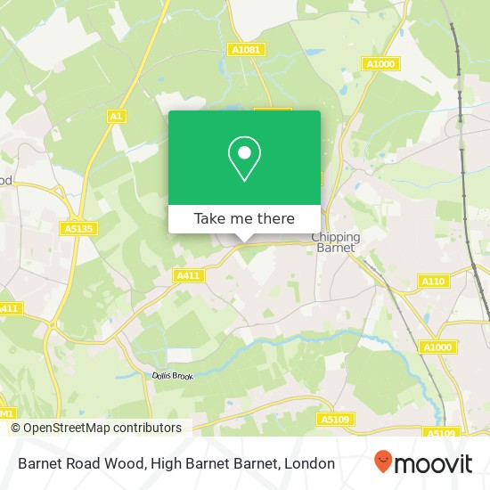 Barnet Road Wood, High Barnet Barnet map