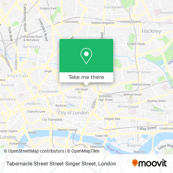 Tabernacle Street Street Singer Street map