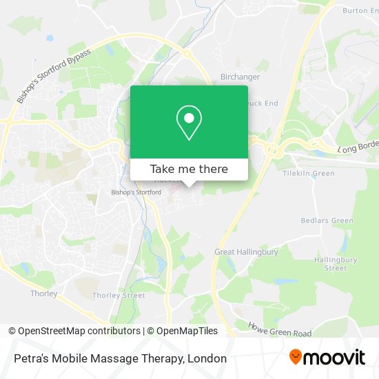 Petra's Mobile Massage Therapy map