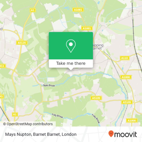 Mays Nupton, Barnet Barnet map