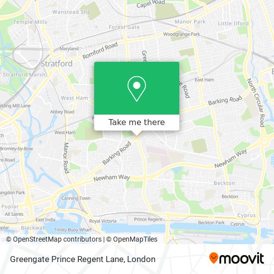 Greengate Prince Regent Lane map