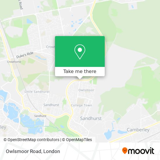 Owlsmoor Road map