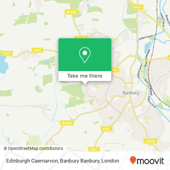 Edinburgh Caernarvon, Banbury Banbury map