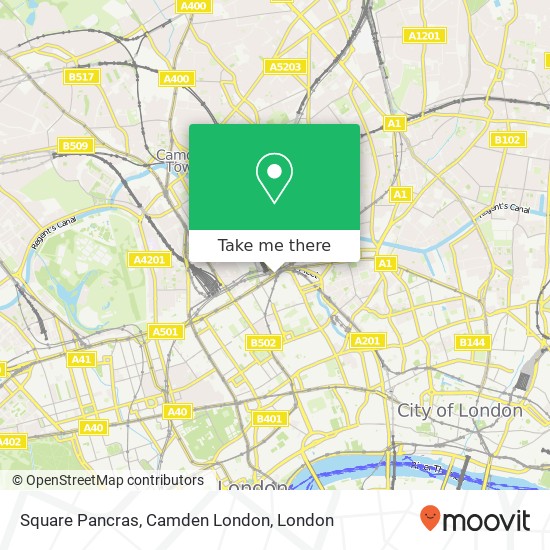 Square Pancras, Camden London map